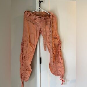 Y2K grunge vintage forever 21 pink cargo pants dancer photoshoot